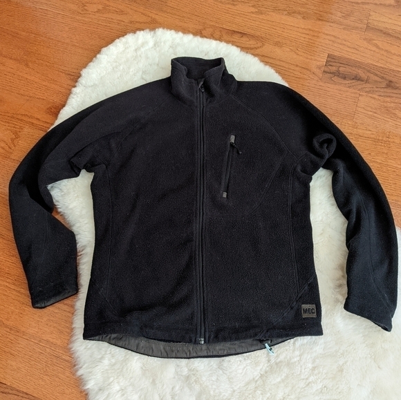 Mec fleece zipper sweater black women's small - Picture 1 of 6